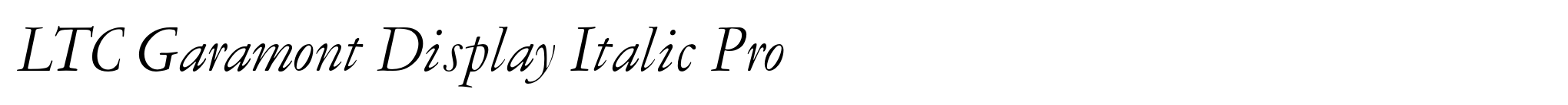 LTC Garamont Display Italic Pro image
